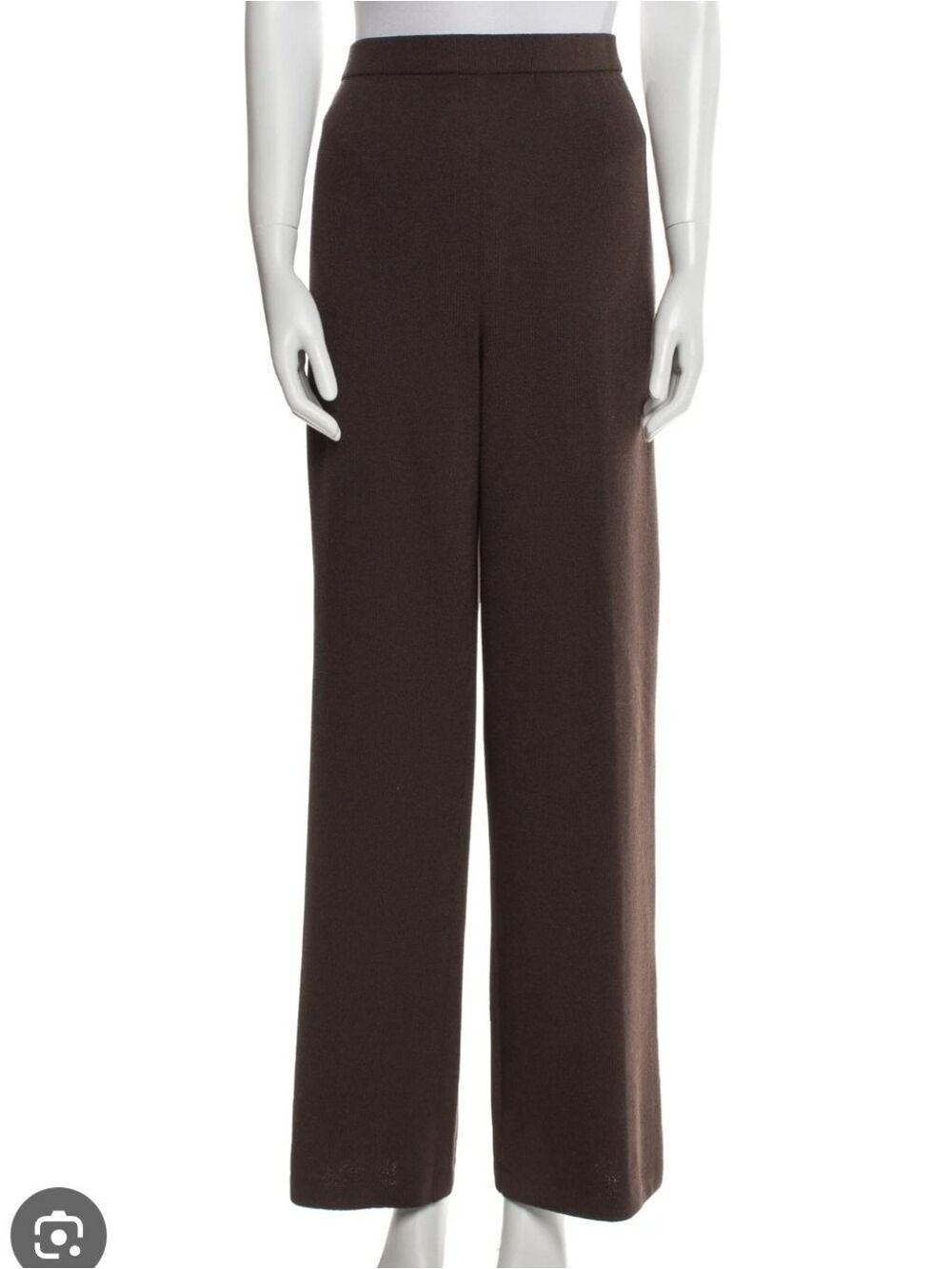 St John Womens Wide Leg Drape Elasticized Wool Loose Fit Pants Medium